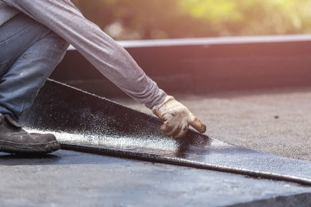 Professional Exterior Waterproofing technician working in New Vienna, OH